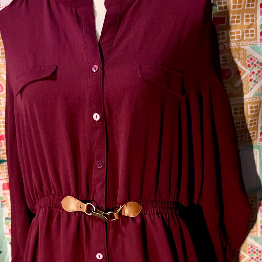 Maroon Always Indiago Dress